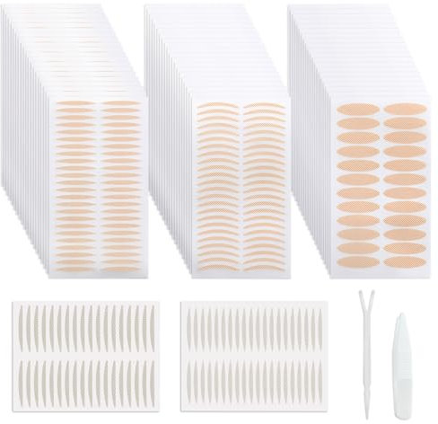 2960Pcs Schlupflider Stripes Unsichtbar Schlupflider Tapes Augenlid Stripes Unsichtbar Face Lift Tape Invisible Eyelid Tape Lidstraffer Strips Hypoallergen mit 2 Pinzette 2 Y Gabel,3 Größe