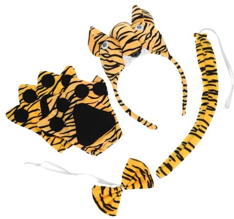IMIKEYA Elegant Boys and Girls Tiger Headband Jungle Animal Costume Accessory Halloween Dress up Set Stage Play