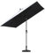 PURPLE LEAF Sombrilla Terraza Exterior Ajustable 250 x 250 cm Cuadrada con 8 Varillas y Poste Central de Aluminio, Tela con Protección UV para Balcón Terraza Patio, Gris