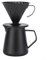 VRTYVEYBB Pour Over Kaffee-Set, 600 ml, Edelstahlkanne mit Filter für den Heimgebrauch (schwarz)