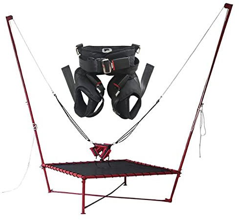Corda elastica per trampolino per adulti, con 4 ganci e 4 cinghie elastiche, attrezzatura di sicurezza per mezzo corpo, accessorio per trampolino per un maggiore divertimento durante il salto (colore