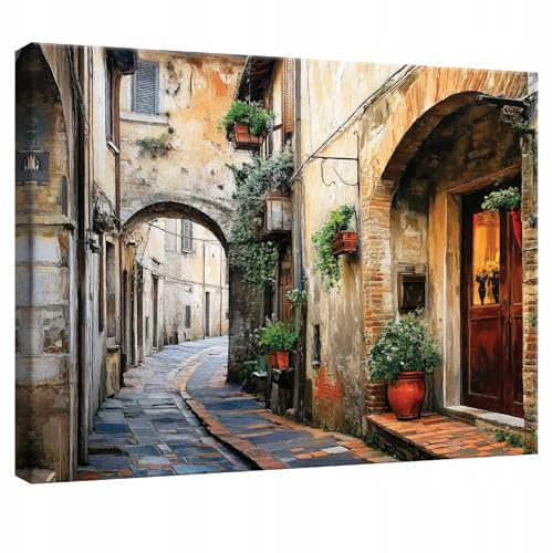 WallArena Leinwand Bilder 120x80 cm | Stadt, Leinwandbilder, Bild auf leinwand, Format: 120x80 cm (BxH) - einteilig auf Canvas Leinwand. Das Leinwand