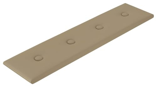 vidaXL Wandkopfteilen 12 pcs Cappuccino 60 x 15 cm Kunstleder, Rechteckige, Moderne Wandverkleidung, stylische Paneele für drinnen, Lösungen für Wohnräume, Verkleidungs-Ideen