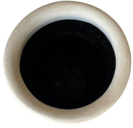 Vaso Anfora Marocchina in Terracotta con Finitura Tadelakt Fatto a Mano | Vaso Artigianale per Piante Grandi e Piccoli Alberi | Per Interni, Terrazzo e Giardino | 27 × 27 × 57 cm