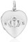 DTPsilver - Pendentif/Porte Photo Femme en Argent Fin 925 - Plaque Rhodium en Forme de Claddagh