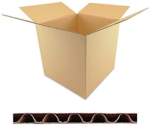 verpacking 100 Faltkartons 250x250x250 mm braun | variable Höhe bei 210/135mm | KK 28 1 wellige Versandkartons mittelgroße Kartons Karton Faltkarton