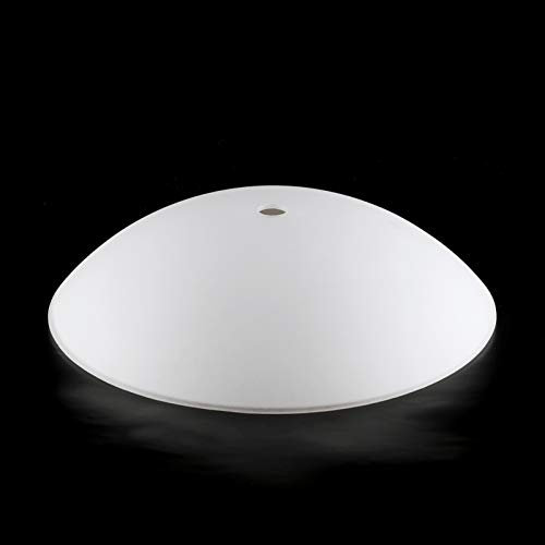 ORION LIGHTSTYLE Glas mit Loch 12mm Ersatzglas 22-30cm Glas Schirm weiß Schale Mittelloch (Ø220mm)