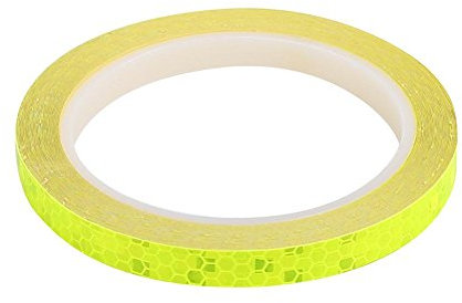 Autocollants Vélo Fluorescents Réfléchissants Autocollant de Sécurité Bande d'Avertissement Haute Intensité Jantes de VTT Vélo de Route Motos(Jaune)