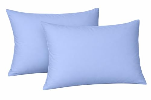 Plain Dyed Polycotton Housewife Pair of Pillowcases, Available in 20 (Sky Blue)