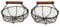CVHOMEDECO. Cestas Redondas de Alambre de Pollo para Huevos Cestas de recolección de óxido con asa de Madera Cestas de Almacenamiento de Estilo Country Vintage. Juego de 2