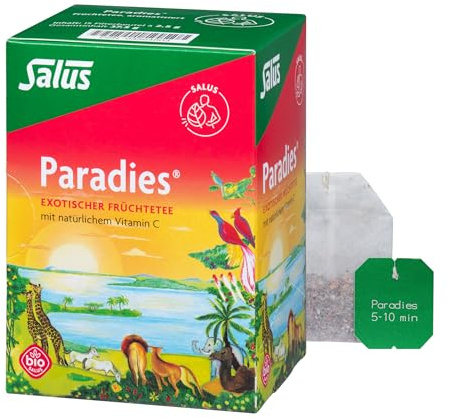 Salus - Paradies – Früchtetee – 1x 15 Filterbeutel (37,5 g) – exotischer Früchtetee – mit natürlichem Vitamin C – aromatisiert – bio