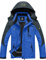 GEMYSE Homme Veste de Ski Imperméable de Montagne Manteau d'hiver Extérieur en Polaire Coupe-Vent avec Capuche(Bleu Gris,XXL)