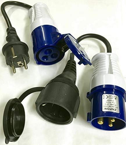 2x CEE Adapter Kupplung Stecker 230V Wohnwagen Boot Caravan
