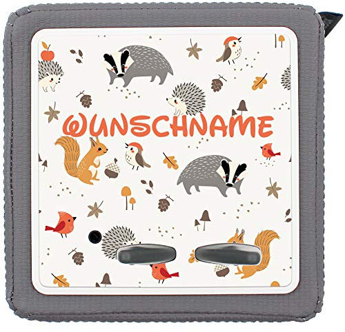 yabaduu Schutzfolie Schutzcover für Toniebox mit Namen Personalisiert Passgenau Selbstklebend Kindgerecht Folie für Kinder Spielzeug (Y031-28 Tiere des Waldes, Mit Wunschname)