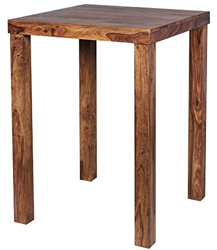 KADIMA DESIGN Rustikaler Sheeshamholz Bartisch, Stabile Konstruktion, Einzigartiges Design