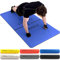 Große Trainingsmatte extra breite und extra dicke Yogamatte (183 cm x 80 cm x 10 mm) TPEFitnessmatte mit kostenlosen Tragegurten perfekt für HiiTHeimWorkouts & Pilates Stark & flexibel (blau)