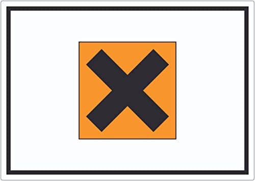 Aufkleber Gefahrensymbol Gesundheitsschädlich Symbol Kreuz A2 (420x594mm)