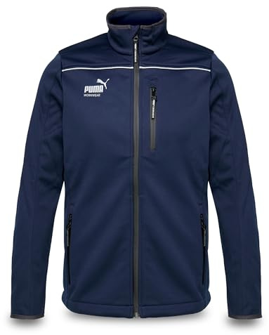 PUMA Workwear Jacke Herren aus Drei-Lagen-Softshellgewebe - Wasserabweisend und Winddicht - Slim Fit - Softshelljacke Arbeitsjacke für Handwerk, Produktion Logistik und Baugewerbe
