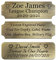 Size:3 W x 1 H, Custom Bronze Engraved Metal Plate, Personalized Name Plates Art Tag for Trophy Award, Frames, Urn, Display Box, Memorial,Flag Case, with Adhesive Backing or Screws-Bronze