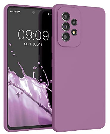 kwmobile Cover per Samsung Galaxy A53 5G Custodia - Back Case per Smartphone in Silicone TPU - Protezione Gommata - viola orchidea