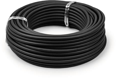 Cable solar H1Z2Z2-K fotovoltaico fotovoltaico, cable de 4 mm² a 6 mm², 1-500 m, 4 mm², negro, 25 m