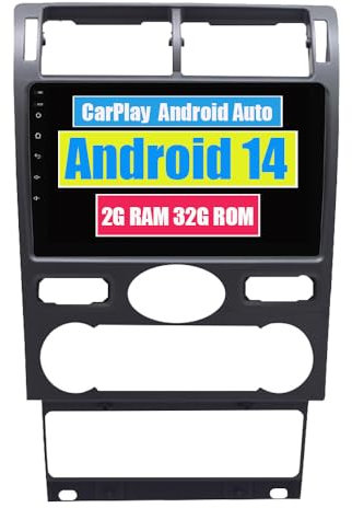 RoverOne Auto Stereo für Ford Mondeo 3 2000 2001 2002 2003 2004 2005 2006 2007 mit CarPlay Android Auto Multimedia-Player Navigation Radio Stereo Touchscreen Bluetooth WiFi