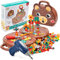 xinrongda 3D Mosaicos Infantiles, Juguete Construcción para Niños Puzzles, Montessori Juguete con Taladro Educativo, Juegos de Rompecabezas de construcción Niño niña (Oso)
