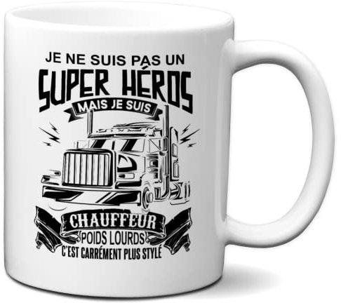 L'Esprit Des Anges Tasse-Mug Cadeau Routier Chauffeur Poids Lourds Papa Original Amusant Humour