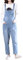 Jamron Donna Taglie Forti Salopette in Denim Stretch Lungo Overall Tuta Intera Jumpsuit Pantaloni Jeans con Pettorina Azzurro 4XL