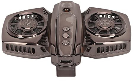 Cell Phone Cooler, Low Noise Cellphone Radiator with Dual SemiConductor Cooling Chip, Mobile Phones with Width of 2.6 to 3.5in for Tiktok Live Streaming, Outdoor Vlog, Gaming