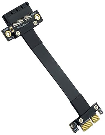 10Gtek PCIe 3.0 Extension Riser Cable, X1 to X1, M to F, 180° to 180°, Cable Length 15cm, P311MF1115