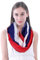 Lina & Lily Damen Loop Schal Halstuch mit Flaggen (Französische Flagge, Blau Weiß Rot)