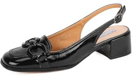 QUEEN HELENA Scarpe Basse Chiuse Ballerine Lucide Eleganti Donna ZM9618 (Nero, 36)