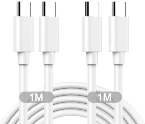 Cable iPhone 16 15 1M 2Pack, 60W/3A Cable USB C Carga Rapida 1M Cable USB C a USB C, Cable Carga Rapida Tipo C Cable Cargador Carga Rápida para iPhone 16 15 Pro Max/15 Pro/15 Plus,iPad Pro/Air/Mini 6