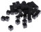 50 Stück Leere 16 Mm Quadratische D6 Würfel Schwarz für Brettspiele