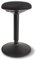 Ergolutions® Wackelhocker Wobble - Ergonomischer Drehhocker, Höhenverstellbar, Dynamisches Sitzen, Atmungsaktiver Baumwollbezug, Rundfuß, Schwarz, 58-82 cm, Ideal für Büro & Homeoffice
