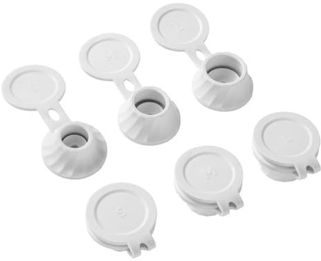 Bottle Emptying Caps Kit, 6 Inverted Caps Flipping Bottle Set, 3 Sizes Adapters Transfer Connector Bottle Emptying Kit Get Every Drop Out of Lotions, Shampoos and Kitchen Condiments