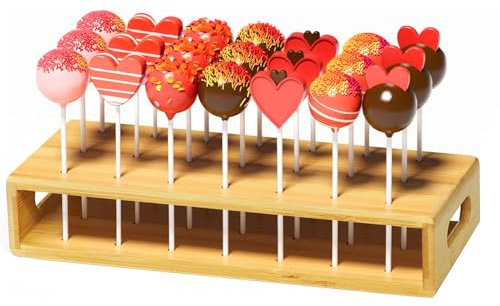 Cake Pop Halter Ständer 21 Löcher Lollipop Halter Ständer mit 100 Stück Papierstab zum Dekorieren und Präsentieren von Cake Pops für Stilvolle Feiern Wie Geburtstage Hochzeiten und Babyparties