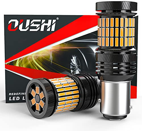 OUSHI 1157 BAY15D Ampoule LED, P21/5W 2057 2357 7528 Ampoule LED 4000LM 12V-24V 21W Remplacement Pour Feux De Recul DRL LED De Voiture, 6500K Blanc Xénon (Lot de 2)