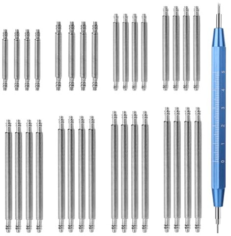 33 Stück Uhrmacherwerkzeug Set, Uhren Federstegwerkzeug Set Uhrenwerkzeug Uhrenarmband Stifte Federstege Werkzeug Edelstahl Uhrenarmband Link Pins Federstifte Uhr Entferner Repair Tool Set
