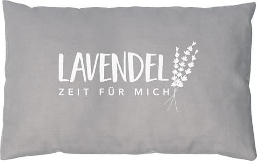 Herbalind Lavendelkissen Zeit für Mich Schafwolle & Lavendel grau Größe 30x20 cm