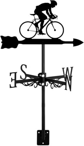 TIECHUINIUB Girouette en métal avec flèches d'événements sportifs, indicateur de direction de la girouette pour extérieur, jardin, ferme, cour, toit, vélo