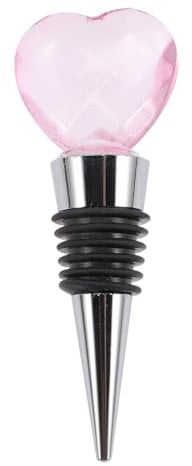 MAGICLULU Delicate Heart Shape Crystal Wine Stoppers Bottle Sealers for Wine Bottles