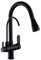 Black Pull Out Spray 3 Way Kitchen Mixer Tap with Gooseneck 3 in 1 Drinking Water Tap