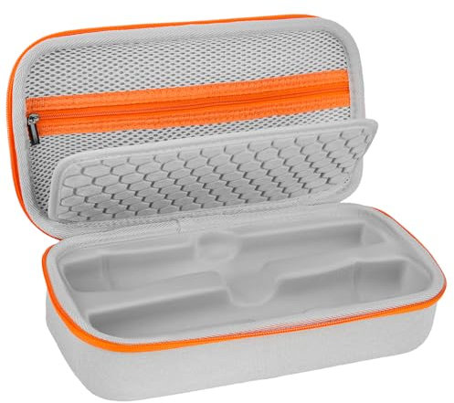 LEFOR·Z Kabellose Mikrofonhülle, kompatibel mit JBL Wireless Two Mikrofon-System, tragbare Handheld-Dual-Mikrofon-Reisetasche, Aufbewahrungsbox für Empfänger, Adapter, AA-Batterien, Grau (nur Box)