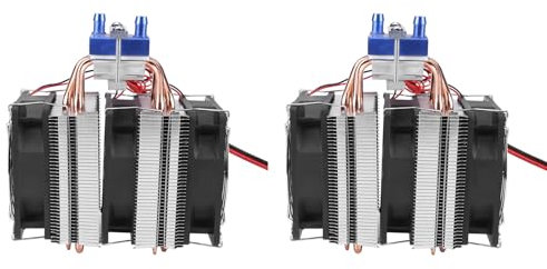 2 Stück Thermoelektrischer Kühler Aquariumkühler mit Halbleiterkühlung Wasserkühler Kühlgerät für Aquarium