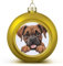 Boxer Goldene Weihnachtskugel für Haustiere, Hunde, Weihnachtsschmuck für Weihnachtsbaum, Neujahr, saisonale Feiertagsdekoration, Weihnachtsgeschenke für Hundeliebhaber