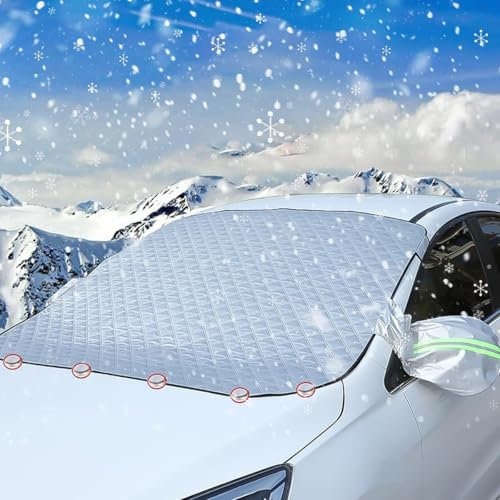 Windschutzscheibenabdeckung Auto für Renault Scenic E-Tech Electric V 2023, Frontscheibenabdeckung Winter mit 5 Magnet für Gegen Schnee EIS Frost Staub