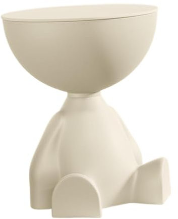 Sharplace Beistelltisch rund, Couchtisch klein mit Ablagefläche, stilvoller Sofatisch, runde Couchtische als Ablagefläche modern für Home Office, Wohnzimmer, Schlafzimmer, Nachttisch, Weiß