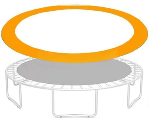 MPYEKP Housse Protection Trampoline, Bâche Trampoline 183 244 305 366 396 427 488cm Bache Protection Trampoline, PVC et PE, Résistant à la Déchirure, Résistant aux UV | Vert Clair(Orange,12ft)